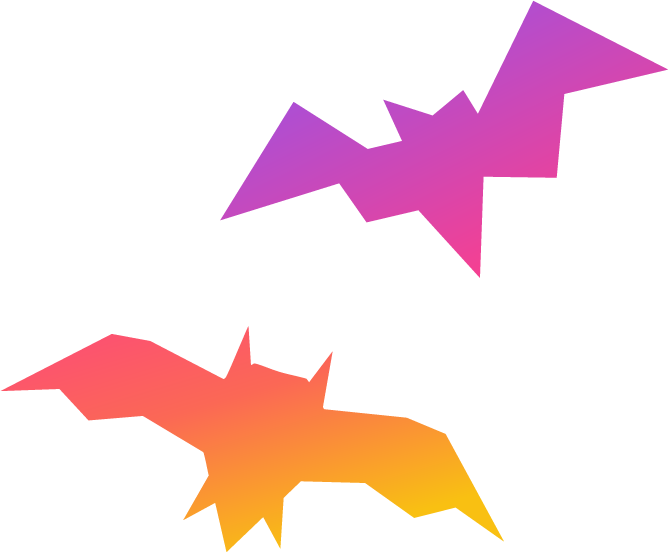 Colorful bats